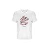 Patterned Basketball Sports Crew Neck Loose T-Shirt Men Tops White 1371278-100