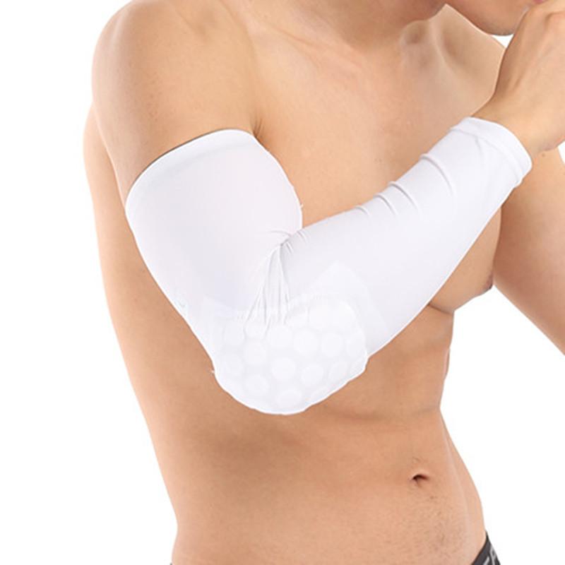 

Сотовые защитные нарукавники для предотвращения столкновений, фитнес-бег, тренировка, солнцезащитные рукава, дышащие спортивные налокотники 1 pair XL белый