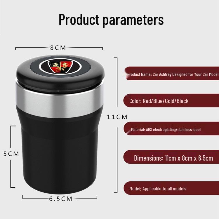 Car Ashtray with Light Caps for Roewe RX5, RX3, RX8, 2020 Models