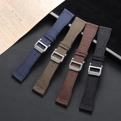 20mm 21mm 22mm Nylon Leather Watch Band for IWC Army Military Canvas Woven Nylon Strap Wristband Men Women Sport Watch Bands