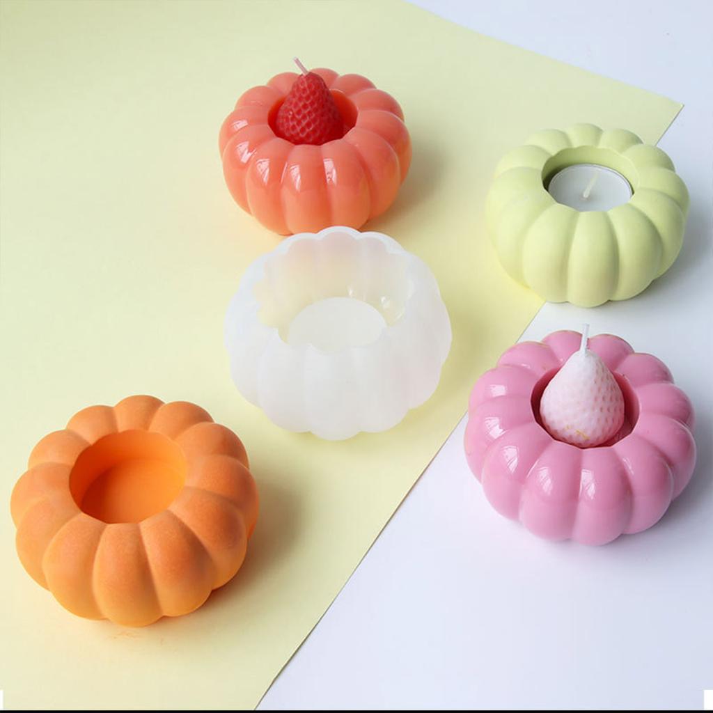 Candle Holder Mould Handmade Concrete Gypsum Mold Lipstick Holder Container Resin Mold Halloween Desktop Ornaments Mold