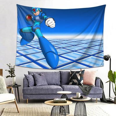 Megaman Video Game Mega Man Tapestry Decoration Art Aesthetic Tapestries for Living Room Bedroom Home Wall Cloth Wall Hanging