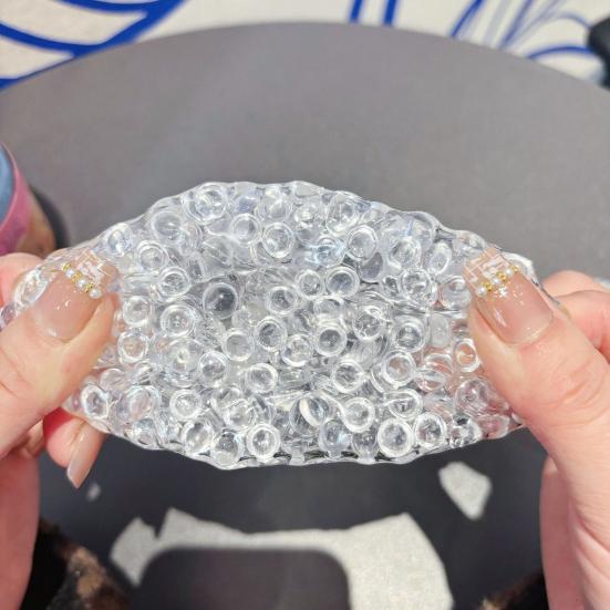 Bead Filled Crunchy Stress Ball Anxiety Relief Shapeable Squeeze Ball Sensory Toy Portable Travel Moldable Ball Pinch Fidget Toy