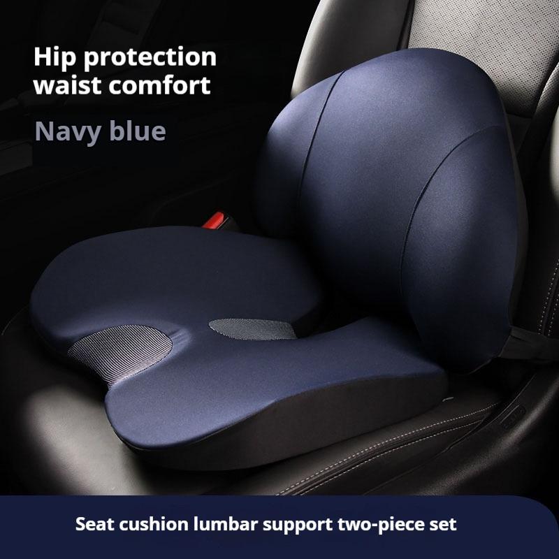 Cushion Slow Rebound Waist Support Set for Home Office Health Care Chair Pad 2 In 1 Bamboo Fiber Memory Foam Seat Cushion Back