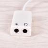 Usb Sound Adapter To 3.5Mm Mini Jack Audio & Microphone Mic For Skype Pc Laptop