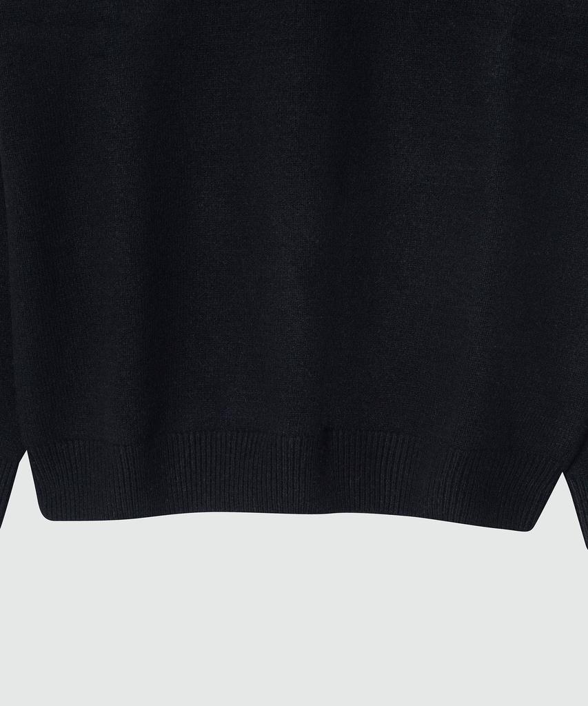 EZIO Soft Plain Round Knit_Black