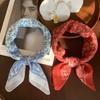 New retro cotton and linen hair band, silk scarf, small square scarf, women's thin scarf, decorative neckerchief and headscarf