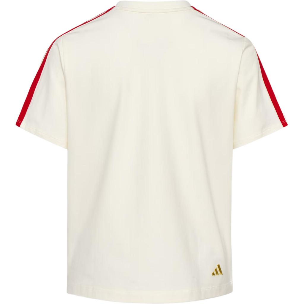 adidas Cny New Year Nyc Sport Loose Three Stripes Round Neck Skin-Friendly Short Sleeve T-Shirt Women Tops KV0507