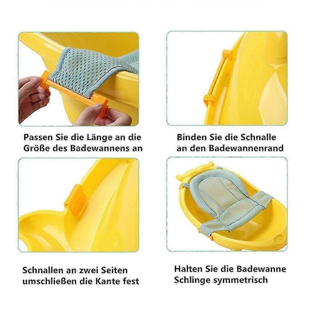 Adjustable Baby Bath Mat and Shower Net - Newborn Bathtub Support