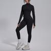 New seamless solid color breathable hip lift tight yoga suit set sports running fitness yoga suit set