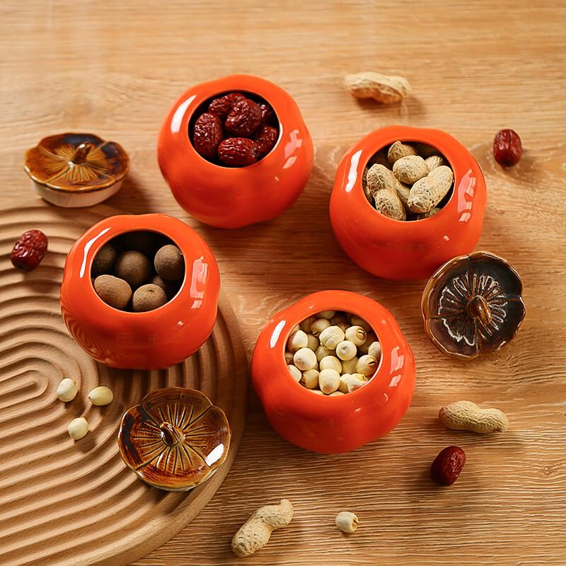 Shengbei Orange Persimmon Wedding Candy Box Pair