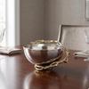 Decorative Vase Gold-Toned Sculptural Organic for Living Room, Coffee Table