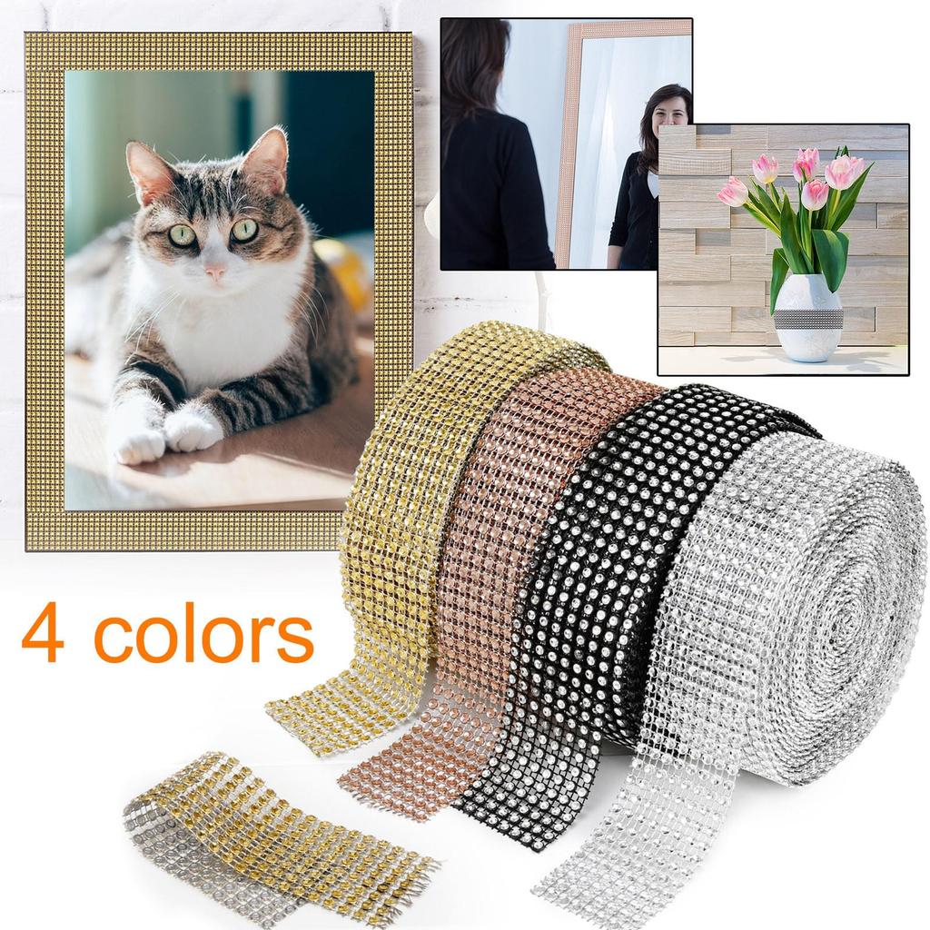 10 Yard Acrylic Rhinestone Diamond Ribbon for Wedding, Birthday Decorations