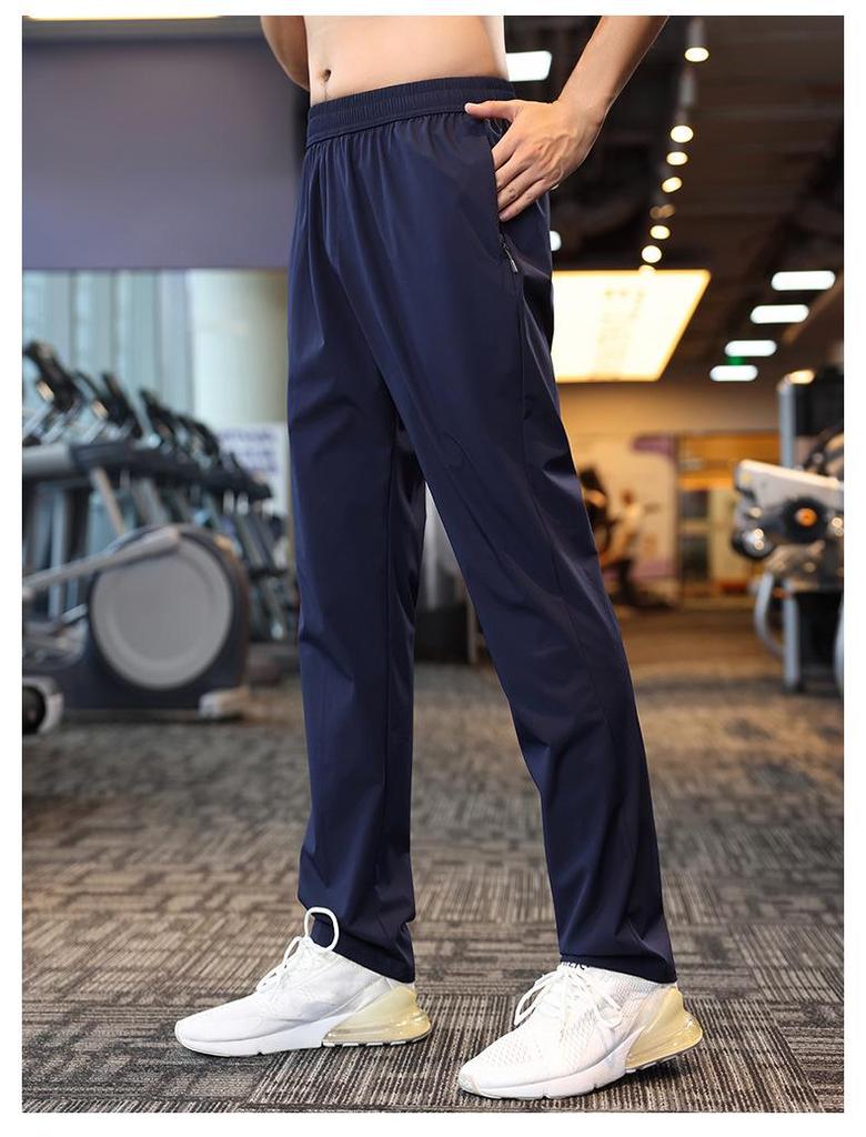 Men's Lightweight Quick-Dry Running Fitness Pants - Straight-Leg Micro-Elastic Spring Style
