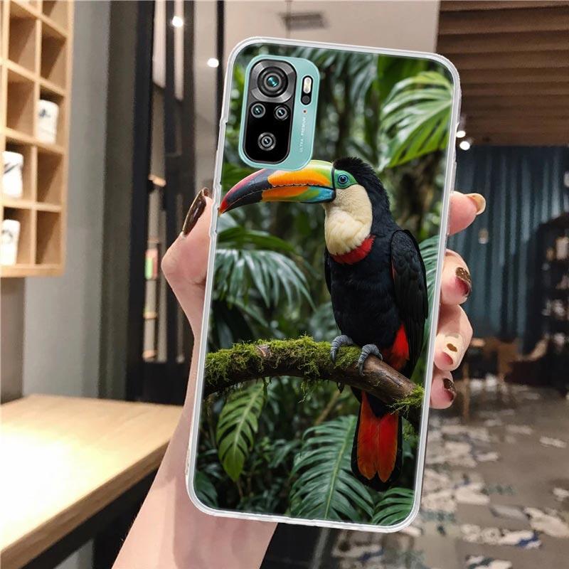 Tropical Toucan Soft Phone Case For Xiaomi Redmi Note 14 14S 13 12S 12 11S 11 11E Pro Plus 11T 10S 10 9S 5G Pattern Cover Redmi