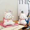 Cartoon Small Cat Pen Holder Creative Makeup Brush Holder Lucky Cat Stationery Organizer  Student