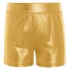 Pantaloncini Corti Metallizzati Lucidi con Elastico in Vita per Ragazze, da Palco, Competizione, Danza