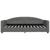 Pull Out Daybed Dark Gray 90 x 200 cm Fabric