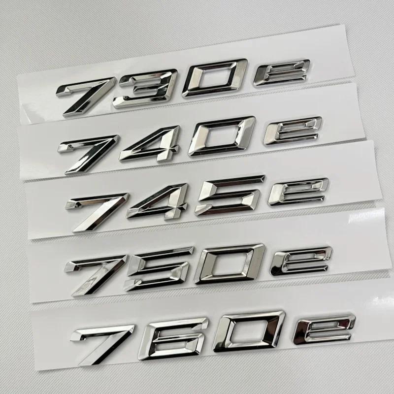 3D ABS Auto Kofferraum Wörter Buchstaben Logo Abzeichen Emblem Aufkleber für BMW 7er Serie 730e 740e 745e 750e 760e F01 F02 G11 G12 uw2