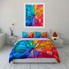 Colorful Abstract Decoration Set Soft Skin-Friendly Bedding Set Includes 1 Duvet Cover And 2 Pillowcase, Gift