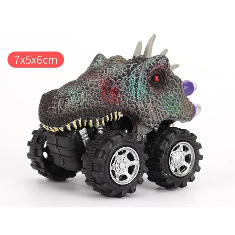 Dinosaur Playthings Pull Back Cars Mini Monster Truck Car Toy Collection Ideal for Children Toddlers Boys Girls Gifts