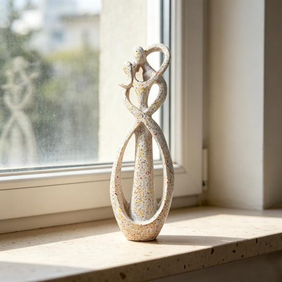 Modern Abstract Couple Statue, Kissing Lover Sculpture, Romantic Resin Hugging Couple Figurine for Living Room, Bedroom, Office Desktop, Bookshelf