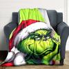 Grinch Christmas Hat Blanket Soft Throw Blanket For Home Bedroom Bed Sofa Travel Office Solid Christmas Blanket