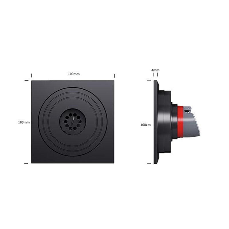 Copper Bathroom Deodorant Square Floor Drain Black/Gray/Chrome/Nickel Bathroom Toilet Balcony Washing Machine Floor Drain 3 Inch