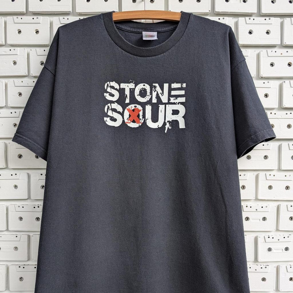 Vintage 00s Stone Sour T Shirt Alternative Metal Hard Rock Post Grunge Band Merch Tee Size XL