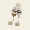 Warm Jacquard Knitted Hat Printed Ear Protection Hat Fashion Printing Knit Cap  Autumn