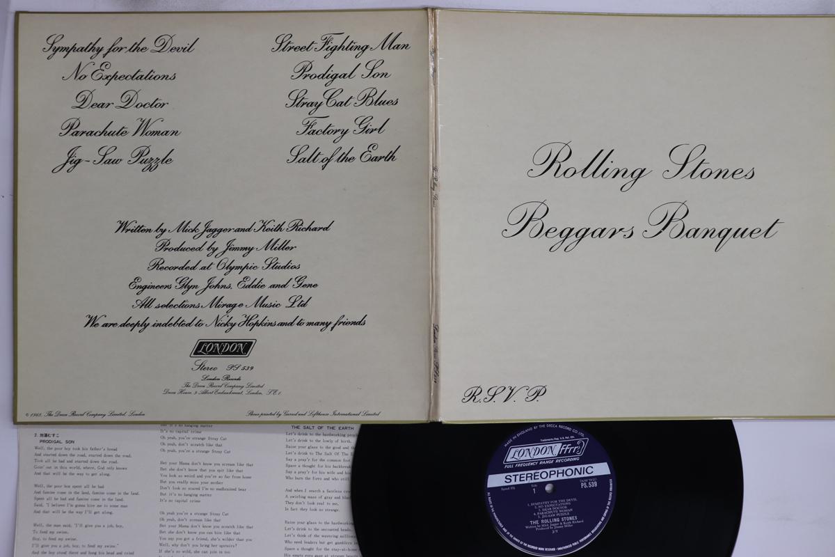 

Виниловая пластинка ROLLING STONES Beggars Banquet PS539 LONDON 1968 Япония Рок Б/у