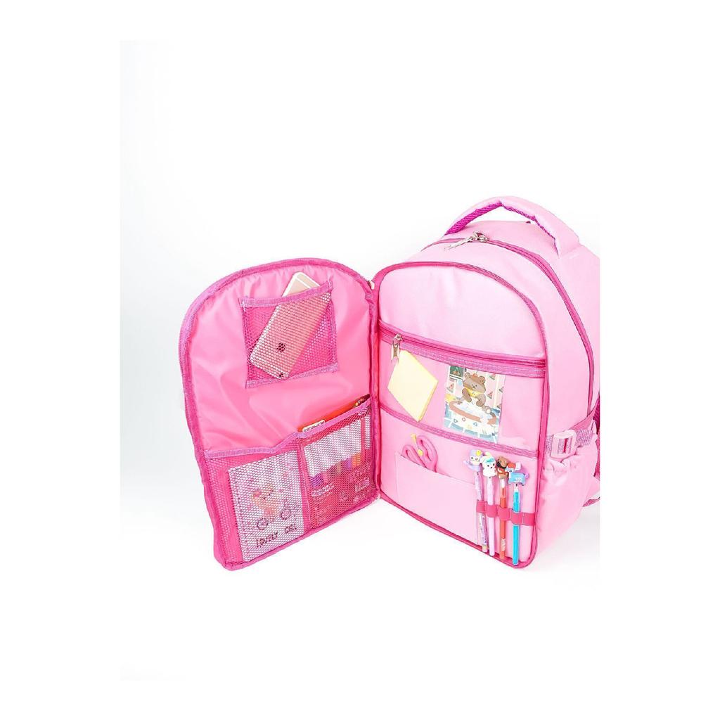 Korean Style Orthopedic Special Design Multi-pocket Waterproof New Generation Girls School Bag With Accessories