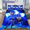 Toronto Maple Leafs Eishockey Spieler Bettwäsche Set, Hockey Sport Bettbezug Set, 3-teiliges Bettwäsche Set für Fans