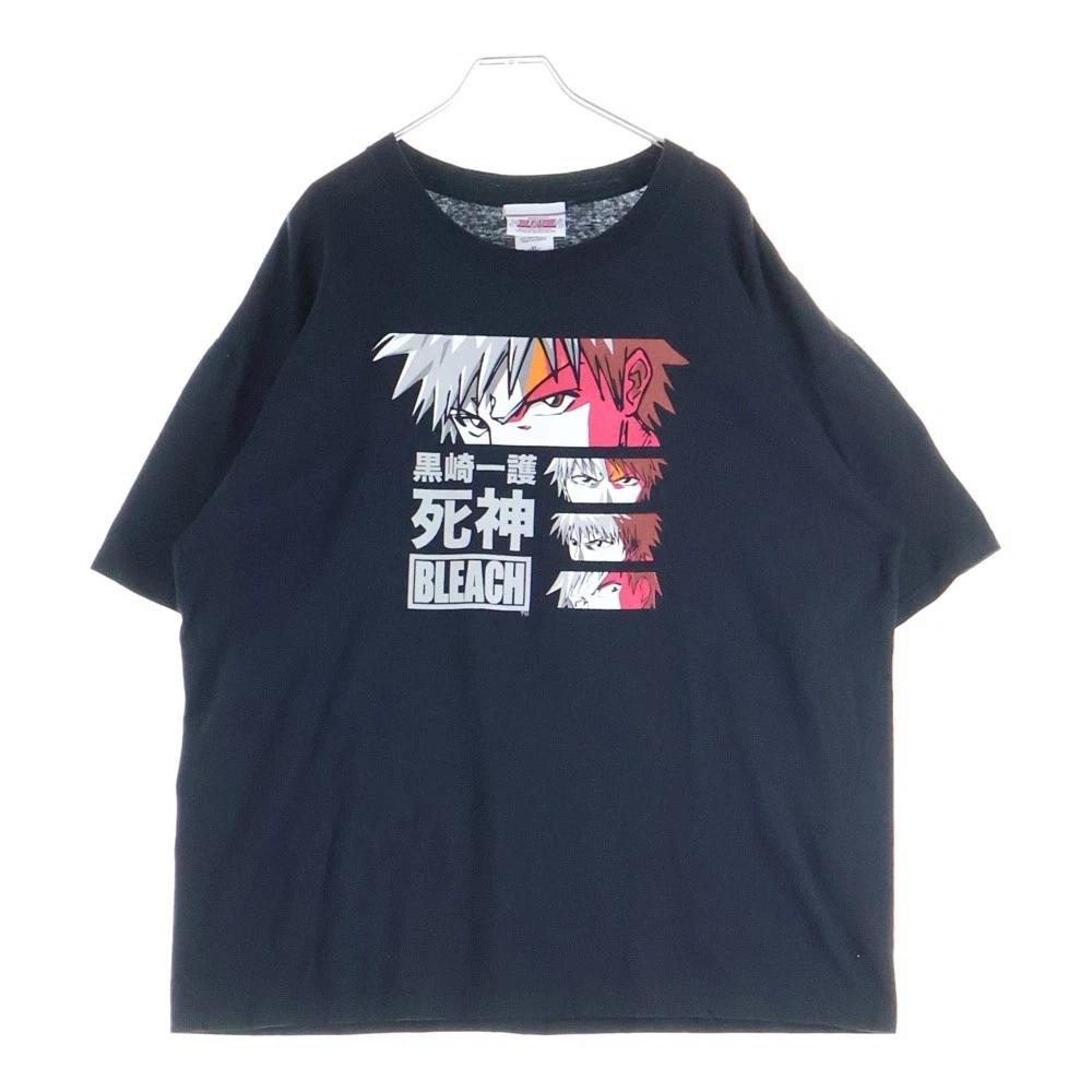 Vintage 00s Bleach Ichigo Kurosaki Anime T-Shirt XL Black Front Print Japan Rare S