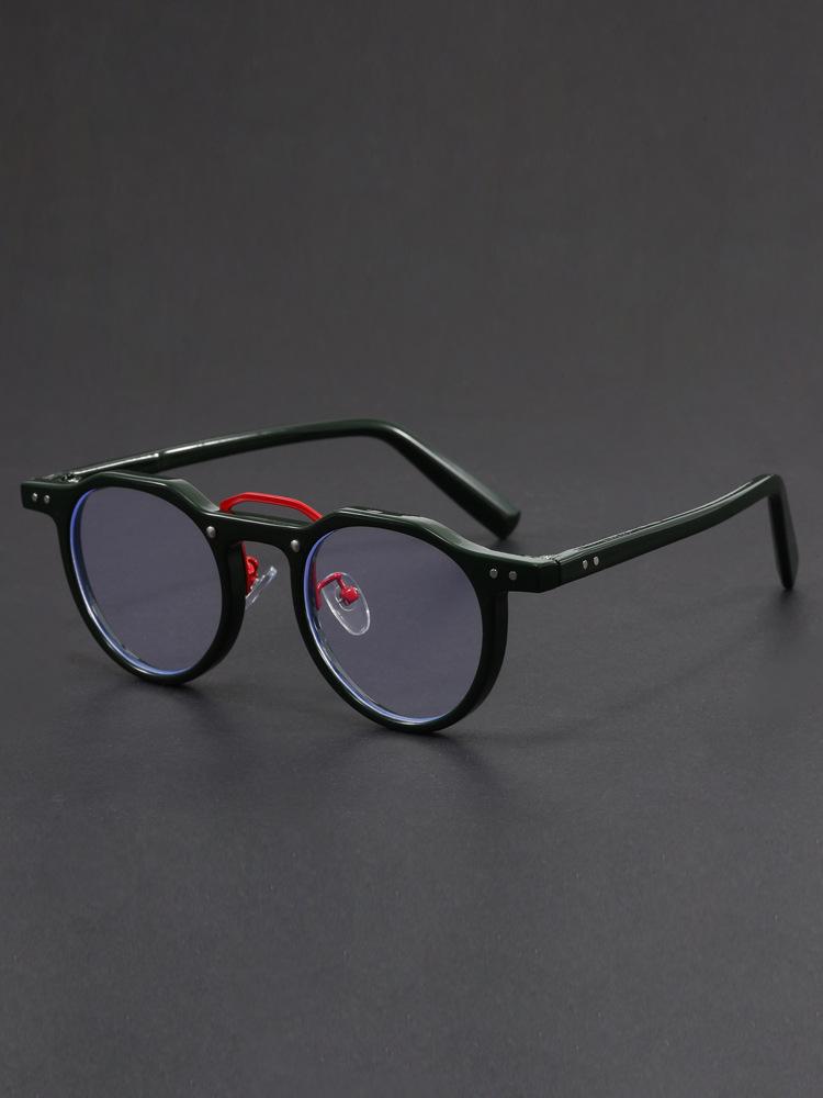 

Ретро очки для чтения с защитой от синего света для женщин и мужчин, круглые очки для близорукости в тренде, ретро очки по рецепту, фотохромные линзы +1 +150 зелёный