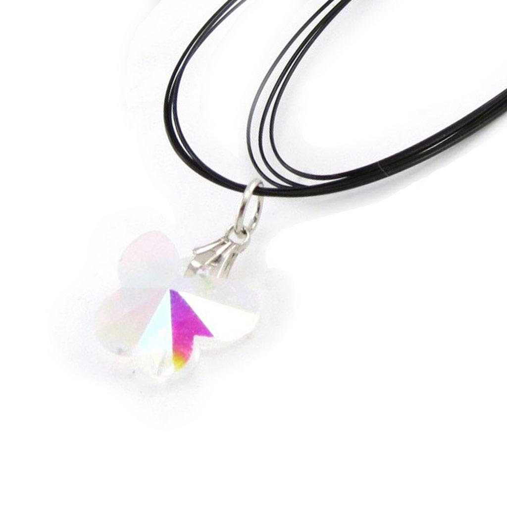 Les Trésors De Lily [J1179] - Colier alb boreal 'Papillon Cristal'