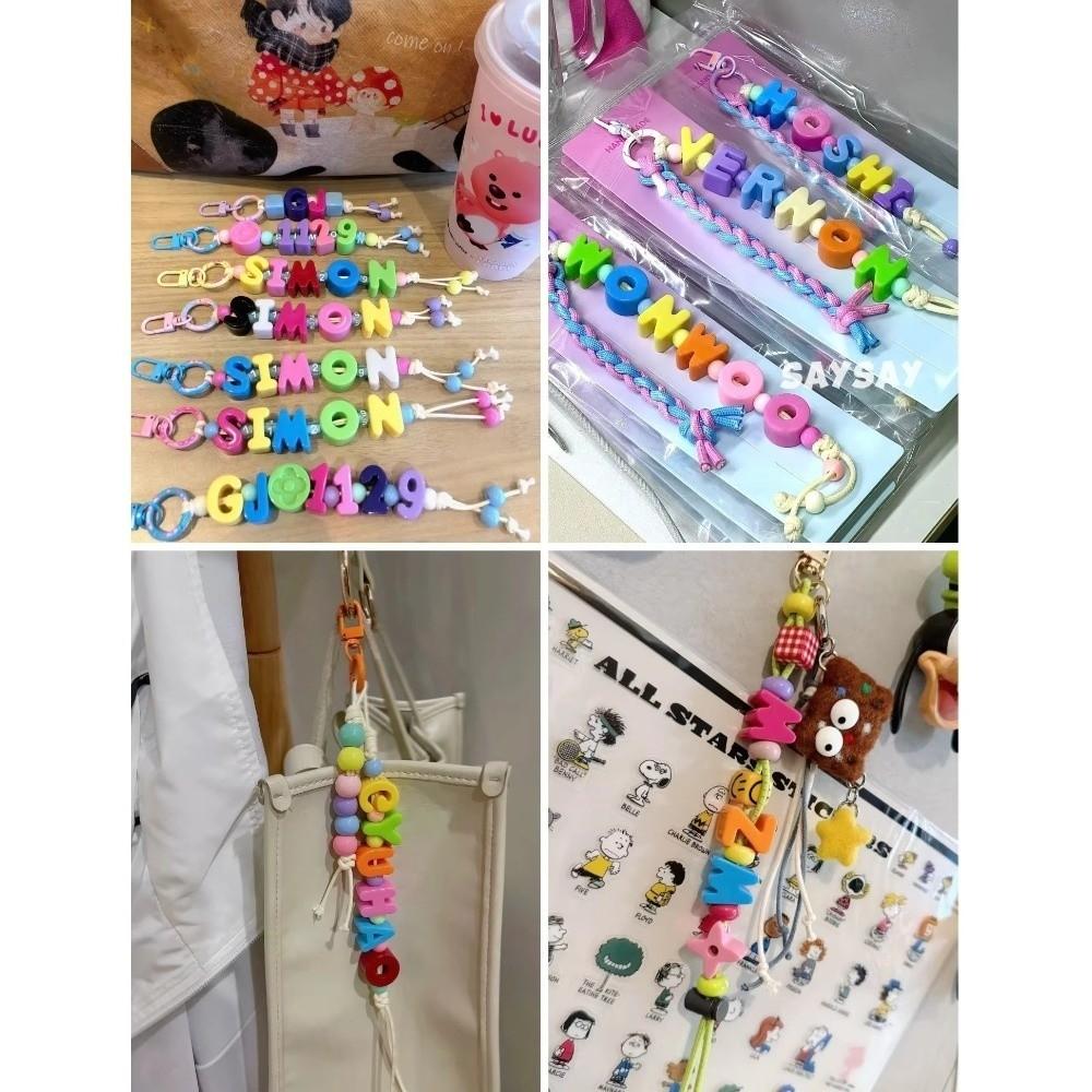 10PCS Colorful Loose Beads DIY DIY Jewelry Making Kit New 26 Letter Beads  DIY Bracelet Keychain