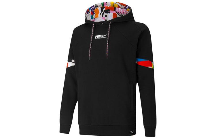 Puma Men's Black Intlgame Sweatshirts Hooded Moderate Regular 531330-01 Cm