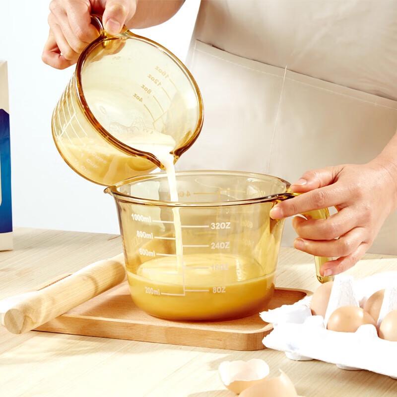 VISIONS 1L Amber Glass Measuring Cup