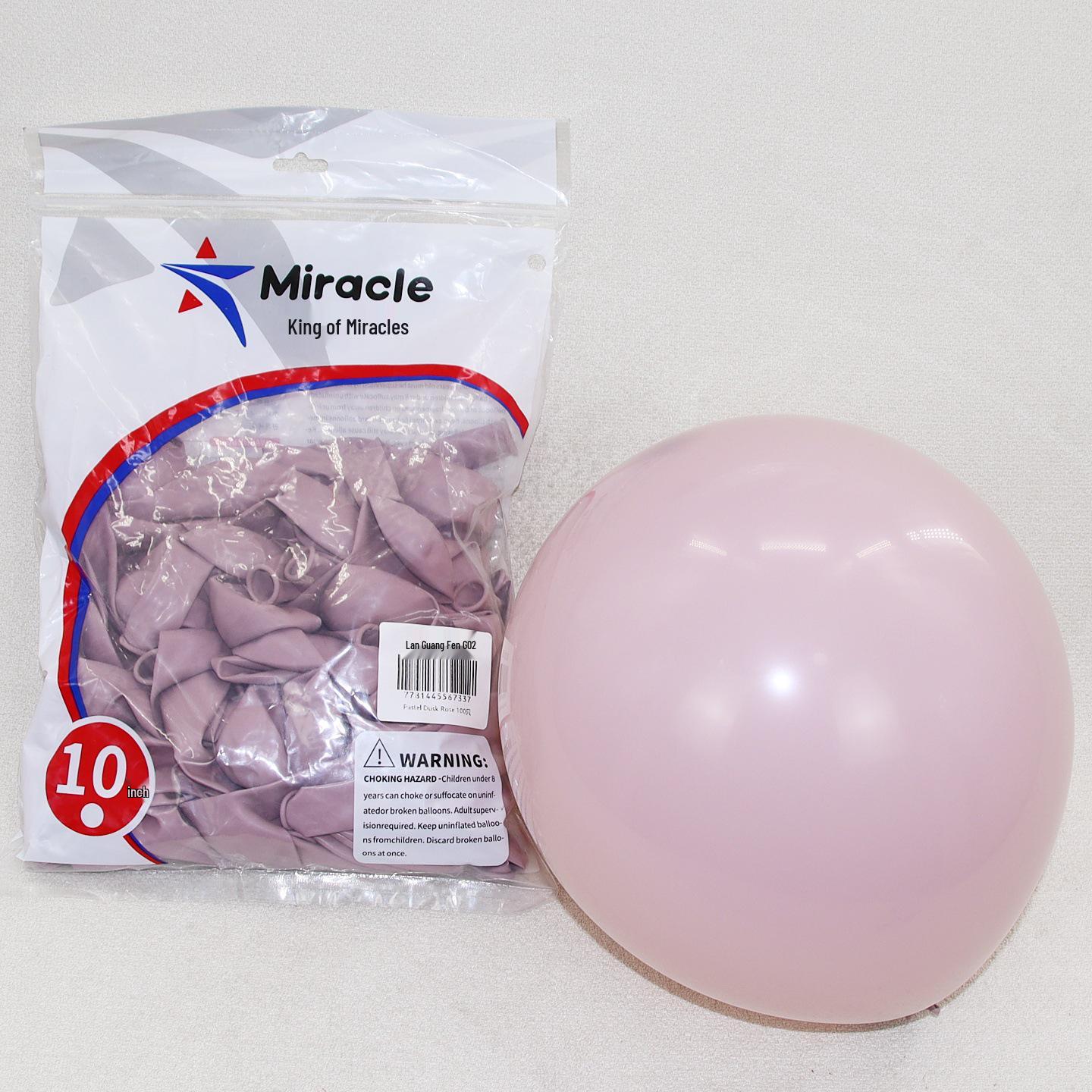 Miracle Star 10 Latex Balloons, 100 Pack - Thickened 2.2g for Birthday & Wedding Celebration Decorations