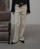 Deomago Corduroy Brushed Spandex Flare Pants_Cream
