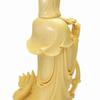 Kannon Buddhist approximately 17cm made of natural This wood carving depicts the dragon representing the Dragon Riding and is a symbol of protection