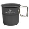 300ml Camping Water Cup with Foldable Handle Picnic Water Mug Aluminum Alloy Lightweight Camping Cup for Tourist Trekking Hiking