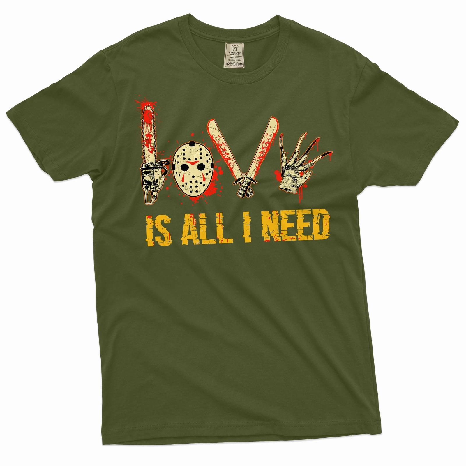 Men s Halloween Costume Halloween Love Shirt Serial Killer Shirt Pop Culture Tee S