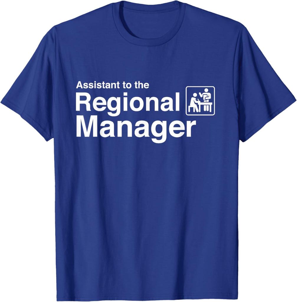 Assistant to the Regional Manager Graphic Print Cotton Short Sleeve TShirt Casual Tee