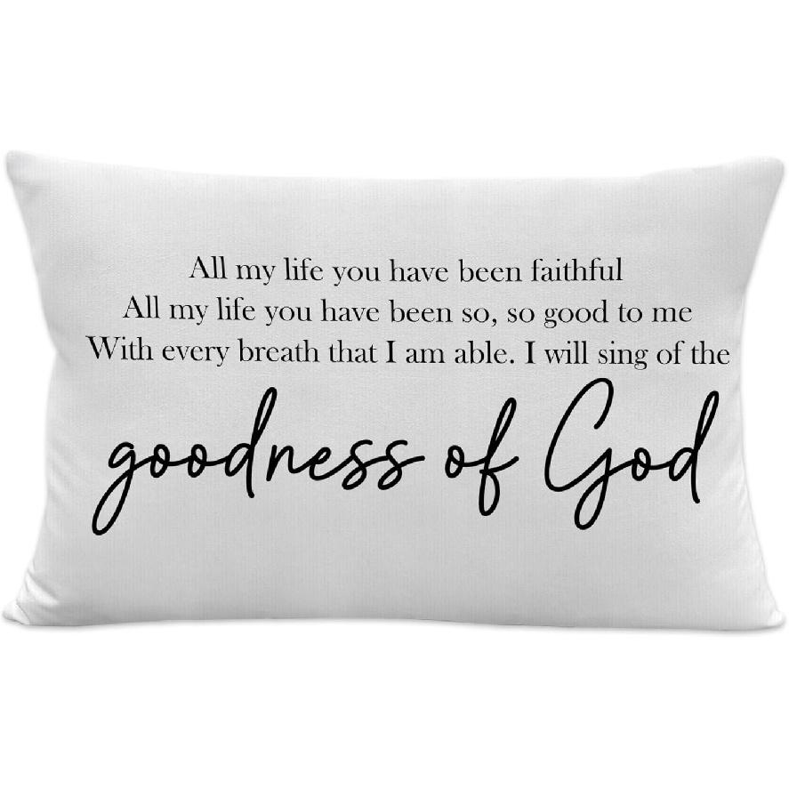 Christian Throw Pillow Covers, Christian Home Decor, Religious Bible Verse Scripture Decorative Pillowcases Cushion Cases for Home Bedroom Living