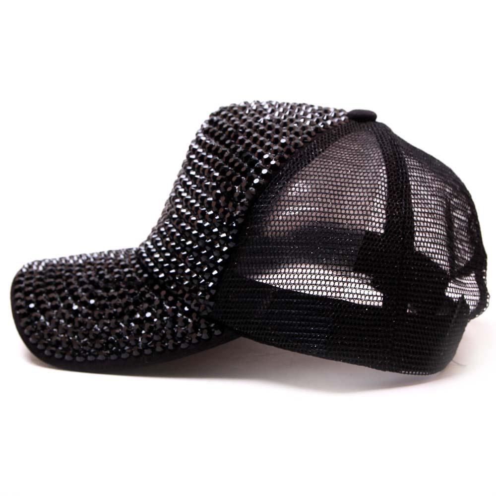 Colorful Diamond-studded Summer Baseball Cap Travel Sun Hat Peaked Cap Hip Hop Hat Mesh Sun Hat