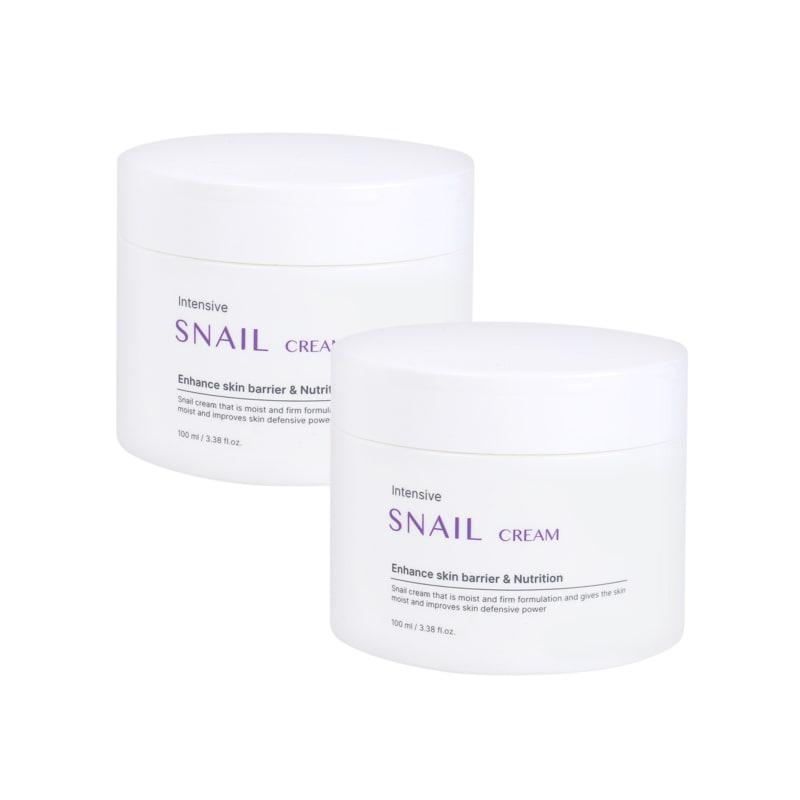 (2ea) Foodaholic Crème Intensive à la Bave d'Escargot 100ml/Crème Hydratante Renforcement de la Barrière Amélioration des Rides Haute Hydratation