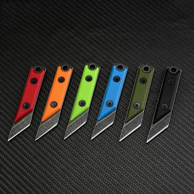 Stone Wash Utility Knife 440C Steel ABS Handle EDC Keychian Knife Mini Portable Paper Cutter Unpacking Tool