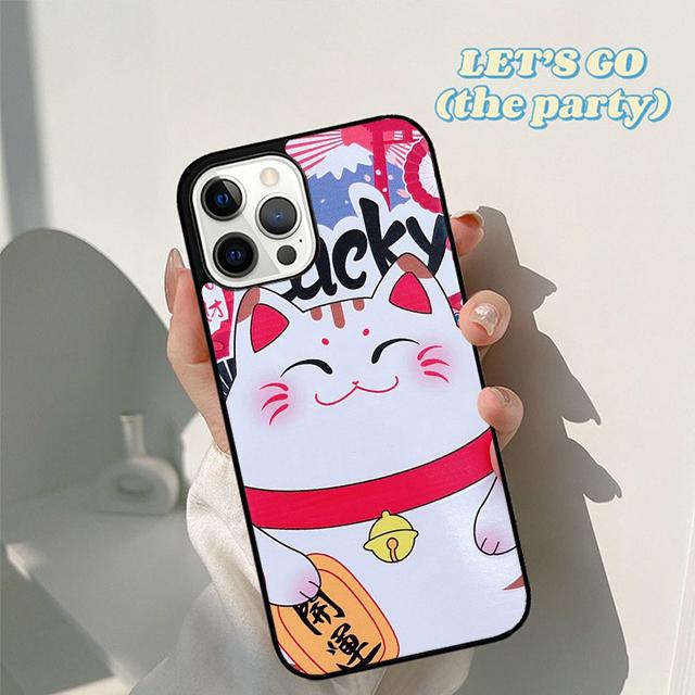 Autumu Japanese Lucky Cat Art Phone Case Cover for iPhone 16 15 12 mini 11 13 14 Pro Max SE 2020 Apple 6S 7 8 Plus Coque